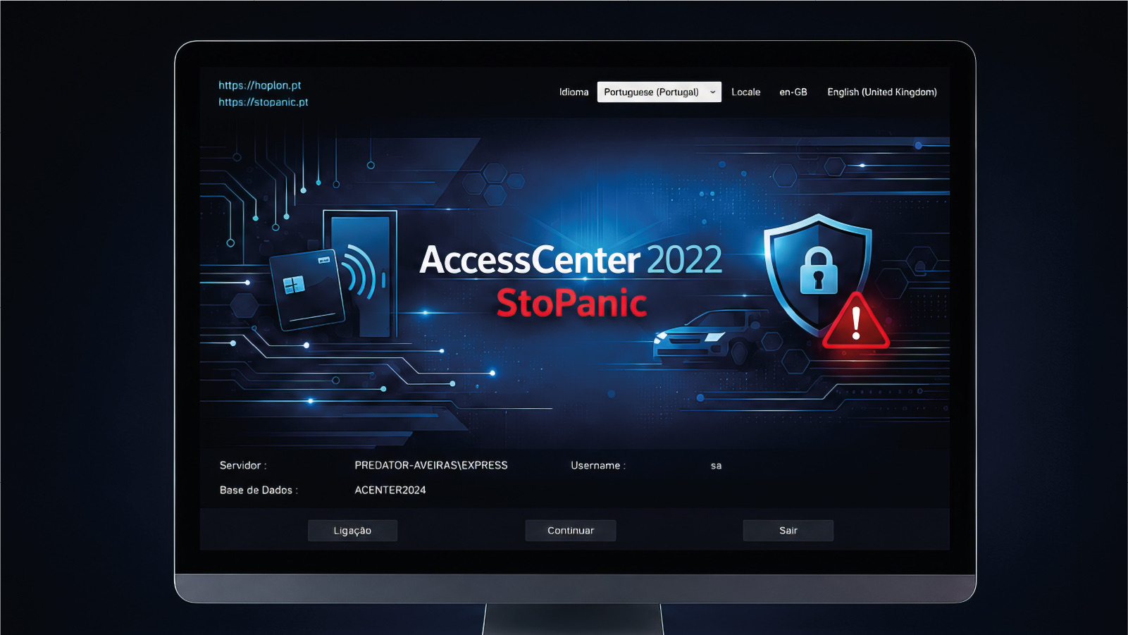 Interface AccessCenter do stopanic
